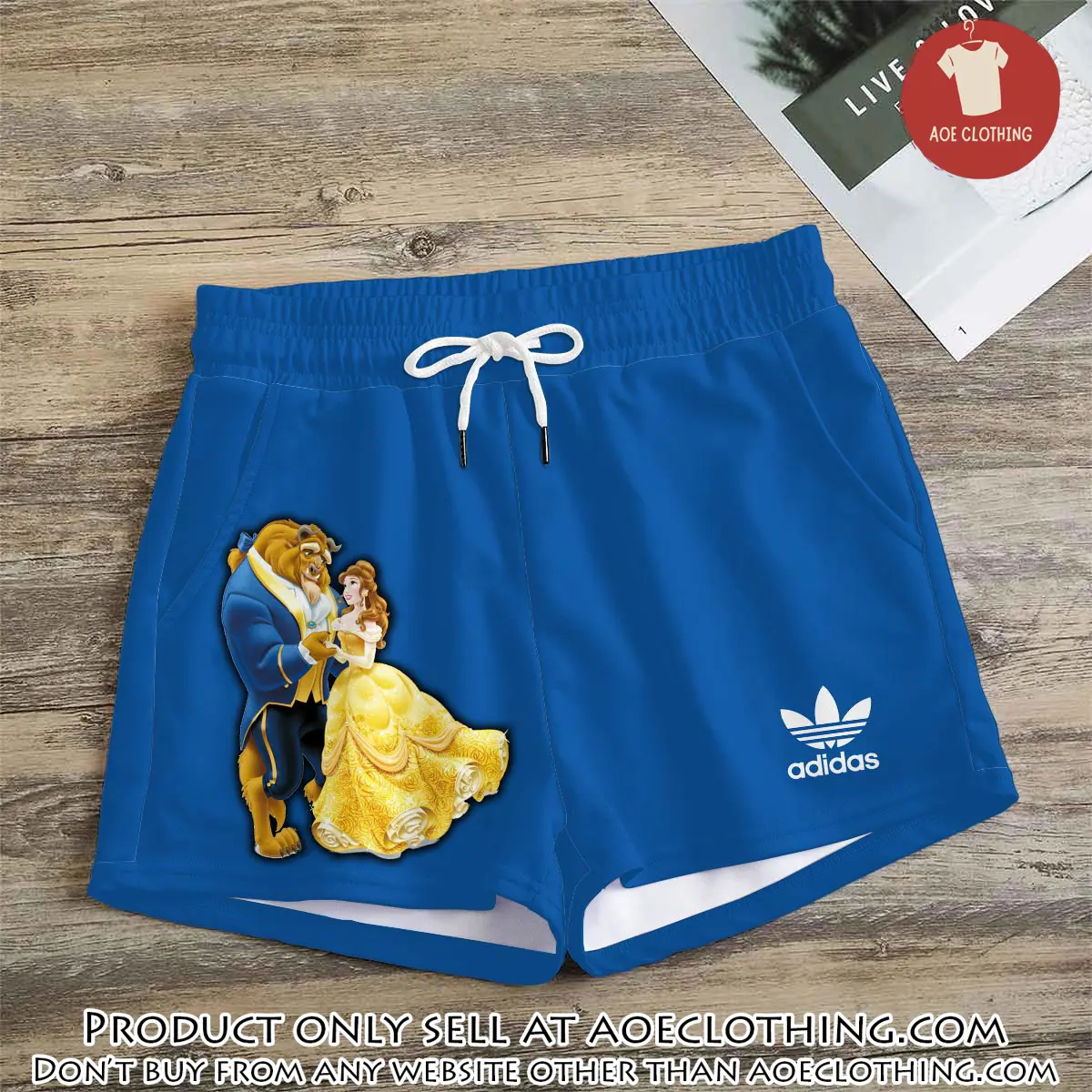 Premium beauty and the beast in adidas women shorts lady beach shorts wms1077 aoe2611001